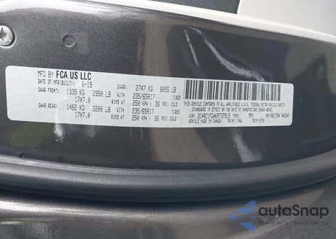 2019 Chrysler Pacifica Touring Plus from USA, damaged, VIN 2C4RC1FG4KR737915